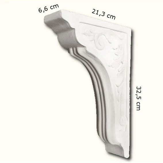 PROVISTON | Gipskonsole Prince George | Echter Gipsstuck | 66 X 325 Mm | Konsole Aus Gipsstuck 6 PROVISTON | Gipskonsole Prince George | Echter Gipsstuck | 66 X 325 Mm | Konsole Aus Gipsstuck – Bild 4