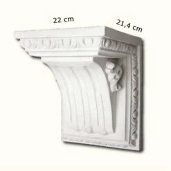 PROVISTON | Gipskonsole Belleville | Echter Gipsstuck | 220 X 270 Mm | Konsole Aus Gipsstuck