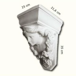 PROVISTON | Gipskonsole Drummondville | Echter Gipsstuck | 250 X 350 Mm | Konsole Aus Gipsstuck