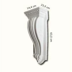 PROVISTON | Gipskonsole Granby | Echter Gipsstuck | 144 X 635 Mm | Konsole Aus Gipsstuck