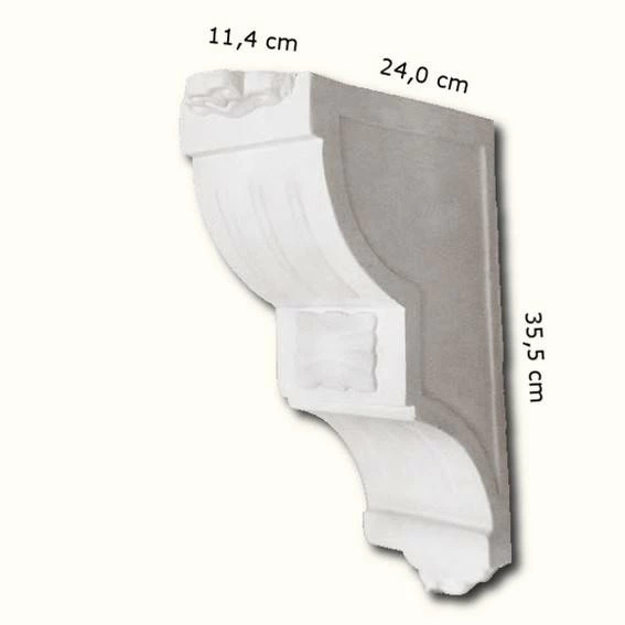 PROVISTON | Gipskonsole Fredericton | Echter Gipsstuck | 114 X 355 Mm | Konsole Aus Gipsstuck 3 PROVISTON | Gipskonsole Fredericton | Echter Gipsstuck | 114 X 355 Mm | Konsole Aus Gipsstuck