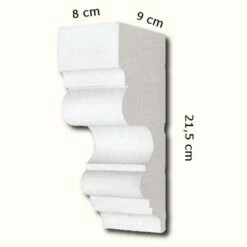 PROVISTON | Gipskonsole North Bay | Echter Gipsstuck | 80 X 215 Mm | Konsole Aus Gipsstuck -Profistuck Verkäufe KON100A 1280x1280