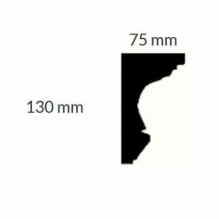 PROVISTON | Gipsleiste Krefeld | Echter Gipsstuck | 130 X 75 X 1170 Mm | Stuckleisten Aus Gips -Profistuck Verkäufe Krefeld 1280x1280