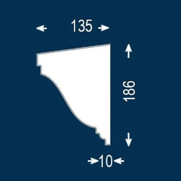 Wiesemann | Fassadenprofil "FP41-b" | Fassadenstuck | 135 X 186 X 2000 Mm | Außenstuck | Beschichtet 4 Wiesemann | Fassadenprofil "FP41-b" | Fassadenstuck | 135 X 186 X 2000 Mm | Außenstuck | Beschichtet – Bild 2
