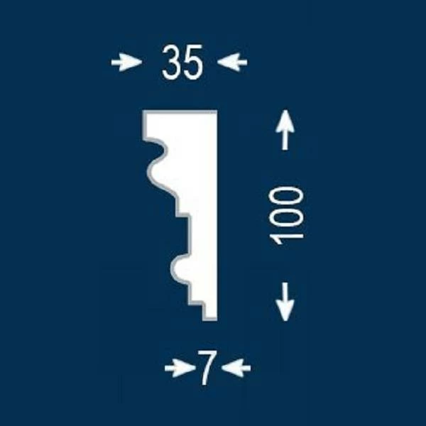 Wiesemann | Fassadenprofil "FP51-b" | Fassadenstuck | 35 X 100 X 2000 Mm | Außenstuck | Beschichtet 4 Wiesemann | Fassadenprofil "FP51-b" | Fassadenstuck | 35 X 100 X 2000 Mm | Außenstuck | Beschichtet – Bild 2