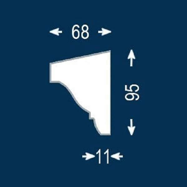 Wiesemann | Fassadenprofil "FP52-b" | Fassadenstuck | 68 X 95 X 2000 Mm | Außenstuck | Beschichtet 4 Wiesemann | Fassadenprofil "FP52-b" | Fassadenstuck | 68 X 95 X 2000 Mm | Außenstuck | Beschichtet – Bild 2