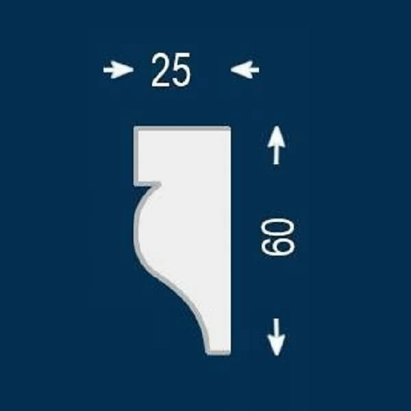 Wiesemann | Fassadenprofil "FP54-b" | Fassadenstuck | 25 X 60 X 2000 Mm | Außenstuck | Beschichtet 4 Wiesemann | Fassadenprofil "FP54-b" | Fassadenstuck | 25 X 60 X 2000 Mm | Außenstuck | Beschichtet – Bild 2