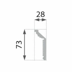 Marbet Stuckleiste "B-21" GOLD Styropor Deckenleiste 28 X 73 X 2000 Mm Polystyrol Leiste -Profistuck Verkäufe MARBET B21G 2 1280x1280