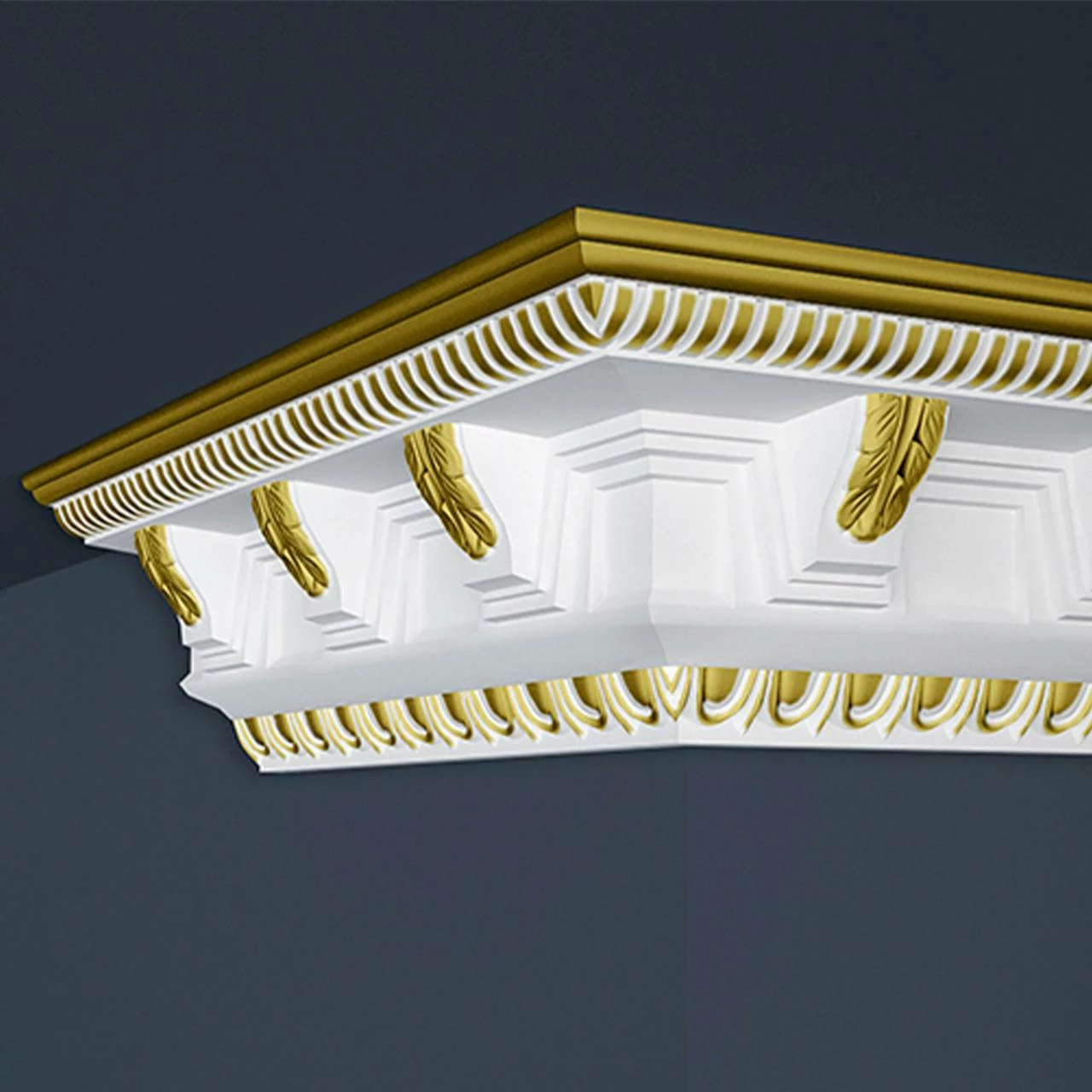 Marbet | Stuckleiste "B-22" GOLD | Styropor Deckenleiste | 96 X 98 X 2000 Mm | Polystyrol Leiste 6 Marbet | Stuckleiste "B-22" GOLD | Styropor Deckenleiste | 96 X 98 X 2000 Mm | Polystyrol Leiste – Bild 4