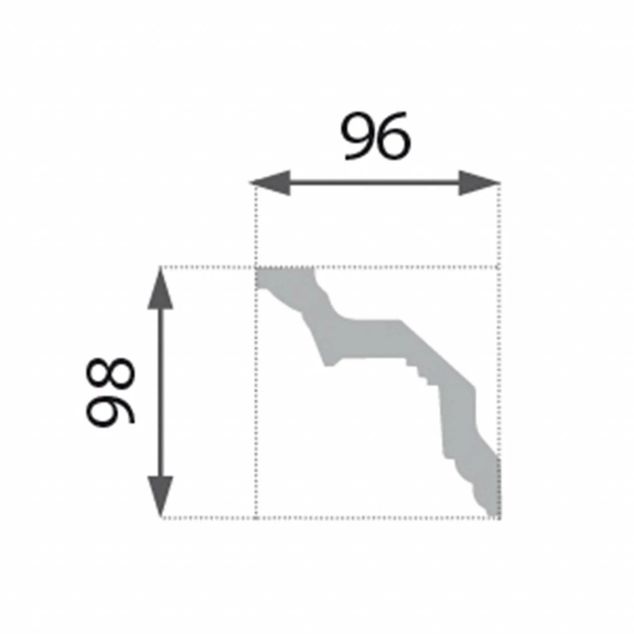 Marbet | Stuckleiste "B-22" GOLD | Styropor Deckenleiste | 96 X 98 X 2000 Mm | Polystyrol Leiste 4 Marbet | Stuckleiste "B-22" GOLD | Styropor Deckenleiste | 96 X 98 X 2000 Mm | Polystyrol Leiste – Bild 2