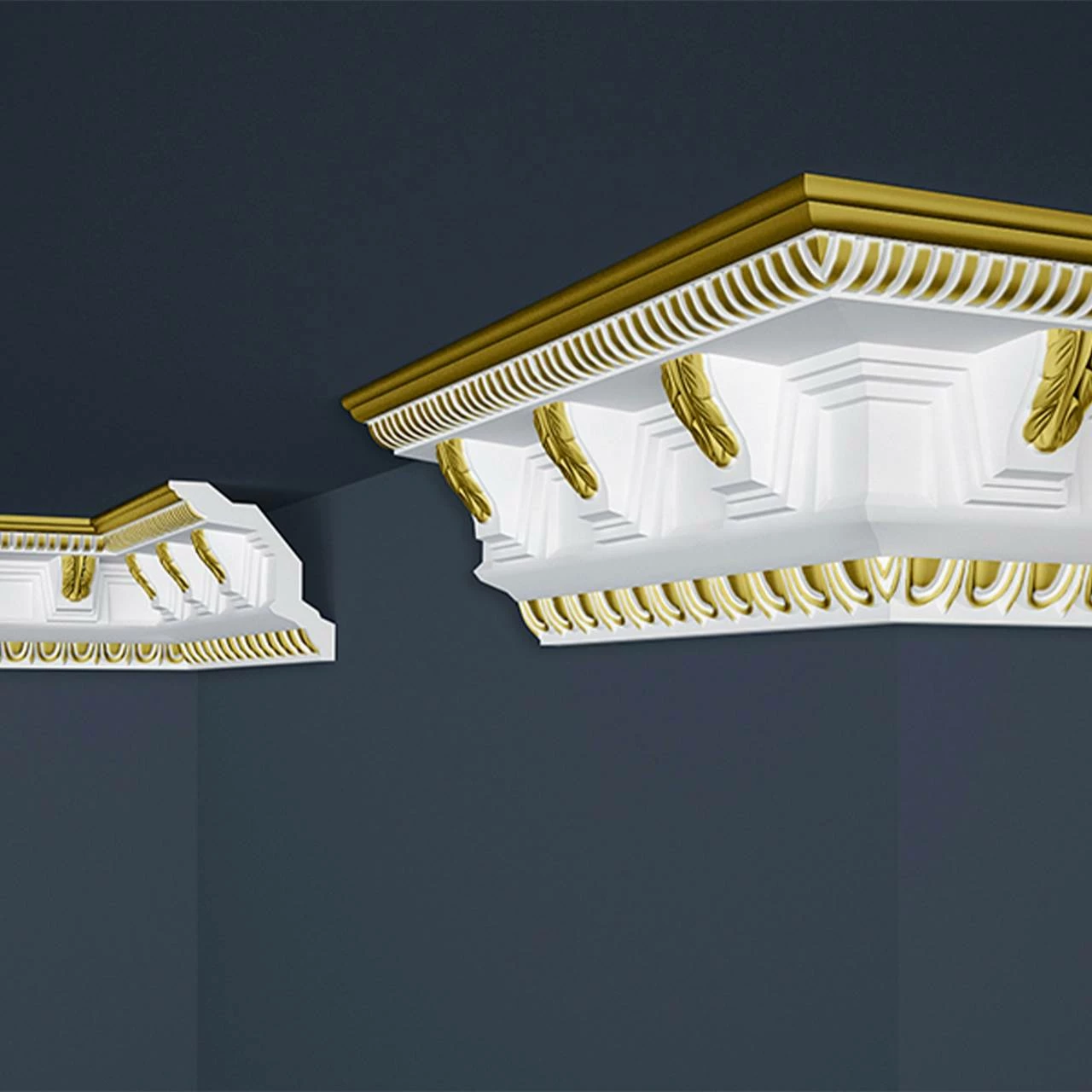 Marbet | Stuckleiste "B-22" GOLD | Styropor Deckenleiste | 96 X 98 X 2000 Mm | Polystyrol Leiste 7 Marbet | Stuckleiste "B-22" GOLD | Styropor Deckenleiste | 96 X 98 X 2000 Mm | Polystyrol Leiste – Bild 5