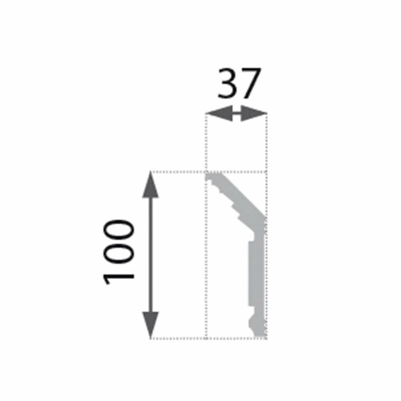 Marbet | Stuckleiste "B-25" | Styropor Deckenleiste | 37 X 100 X 2000 Mm | Polystyrol Leiste | Weiß 4 Marbet | Stuckleiste "B-25" | Styropor Deckenleiste | 37 X 100 X 2000 Mm | Polystyrol Leiste | Weiß – Bild 2