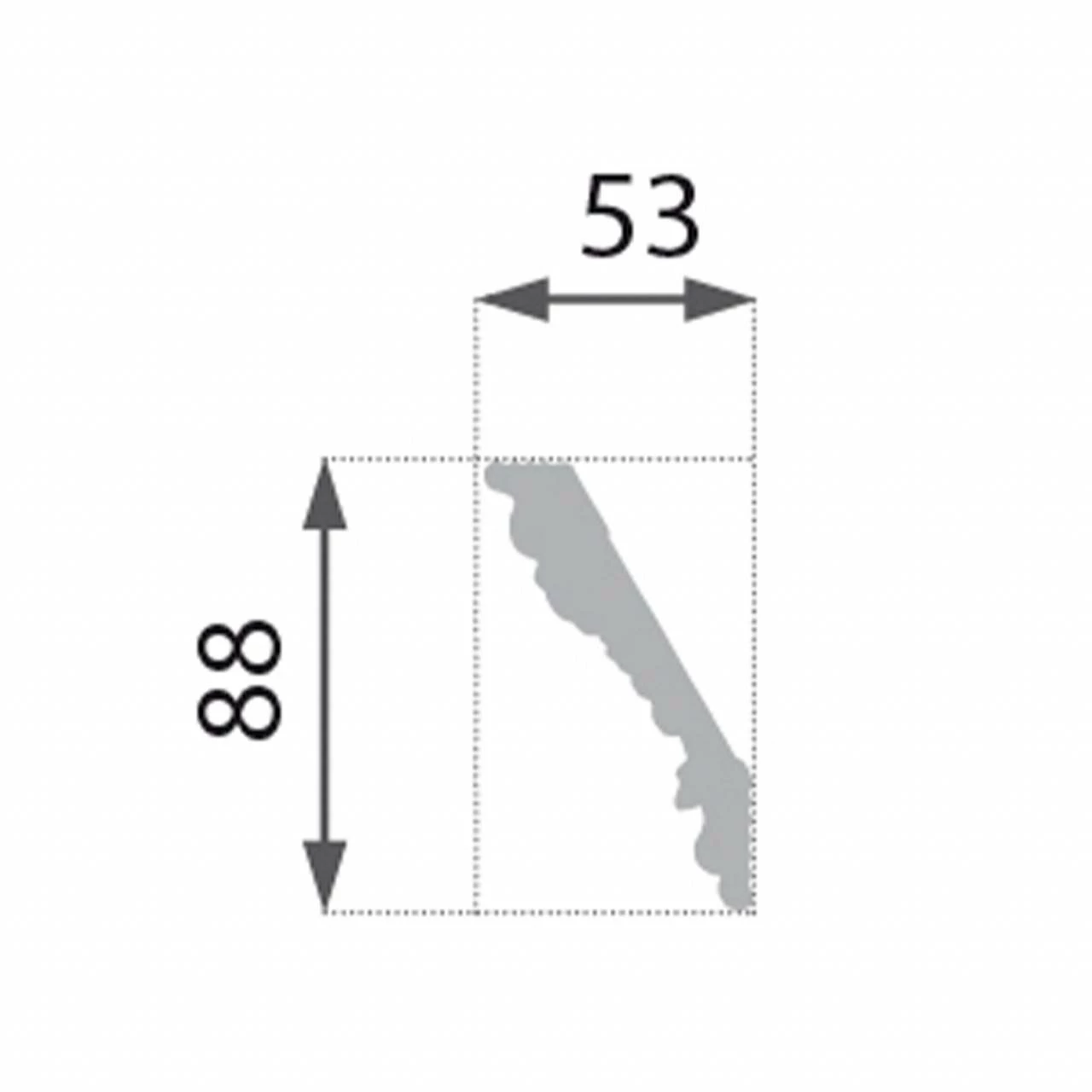 Marbet | Stuckleiste "B-26" | Styropor Deckenleiste | 53 X 88 X 2000 Mm | Polystyrol Leiste |Schwarz 4 Marbet | Stuckleiste "B-26" | Styropor Deckenleiste | 53 X 88 X 2000 Mm | Polystyrol Leiste |Schwarz – Bild 2