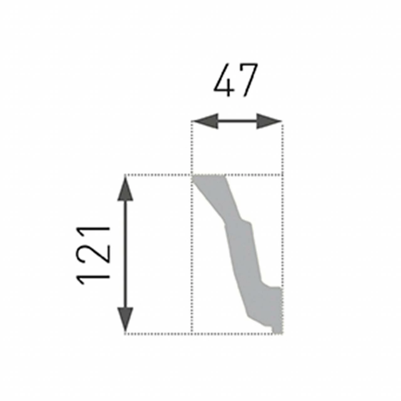 Marbet | Stuckleiste "B-41" | Styropor Deckenleiste | 47 X 121 X 2000 Mm | Polystyrol Leiste | Weiß 4 Marbet | Stuckleiste "B-41" | Styropor Deckenleiste | 47 X 121 X 2000 Mm | Polystyrol Leiste | Weiß – Bild 2