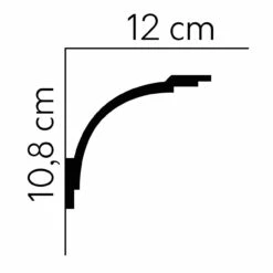 Mardom Deckenleiste MD105 Polyforce 120 X 108 X 2000 Mm Weiß Stuckleiste Lichtleiste -Profistuck Verkäufe MD105 04 1280x1280