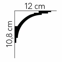 Mardom Deckenleiste MD105 Polyforce 120 X 108 X 2000 Mm Weiß Stuckleiste Lichtleiste -Profistuck Verkäufe MD105 06 1280x1280