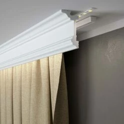 Mardom Deckenleiste MD137 Polyforce 55 X 96 X 2000 Mm Weiß Vorhangleiste Lichtleiste