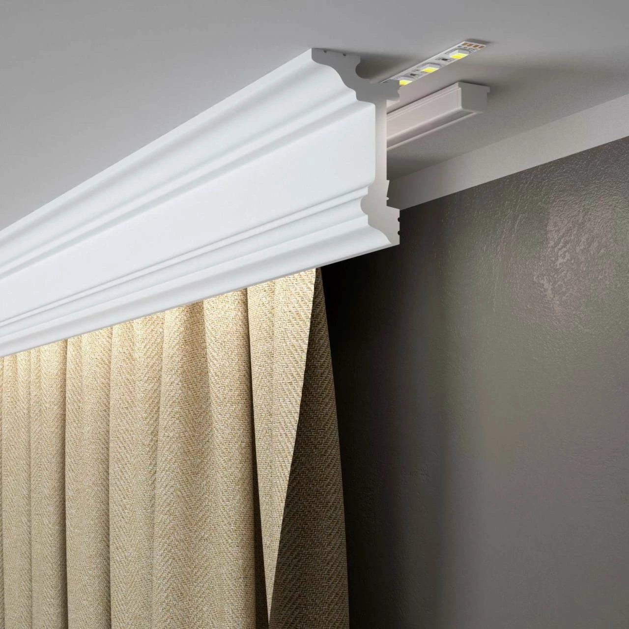 Mardom Deckenleiste MD137 Polyforce 55 X 96 X 2000 Mm Weiß Vorhangleiste Lichtleiste 3 Mardom Deckenleiste MD137 Polyforce 55 X 96 X 2000 Mm Weiß Vorhangleiste Lichtleiste