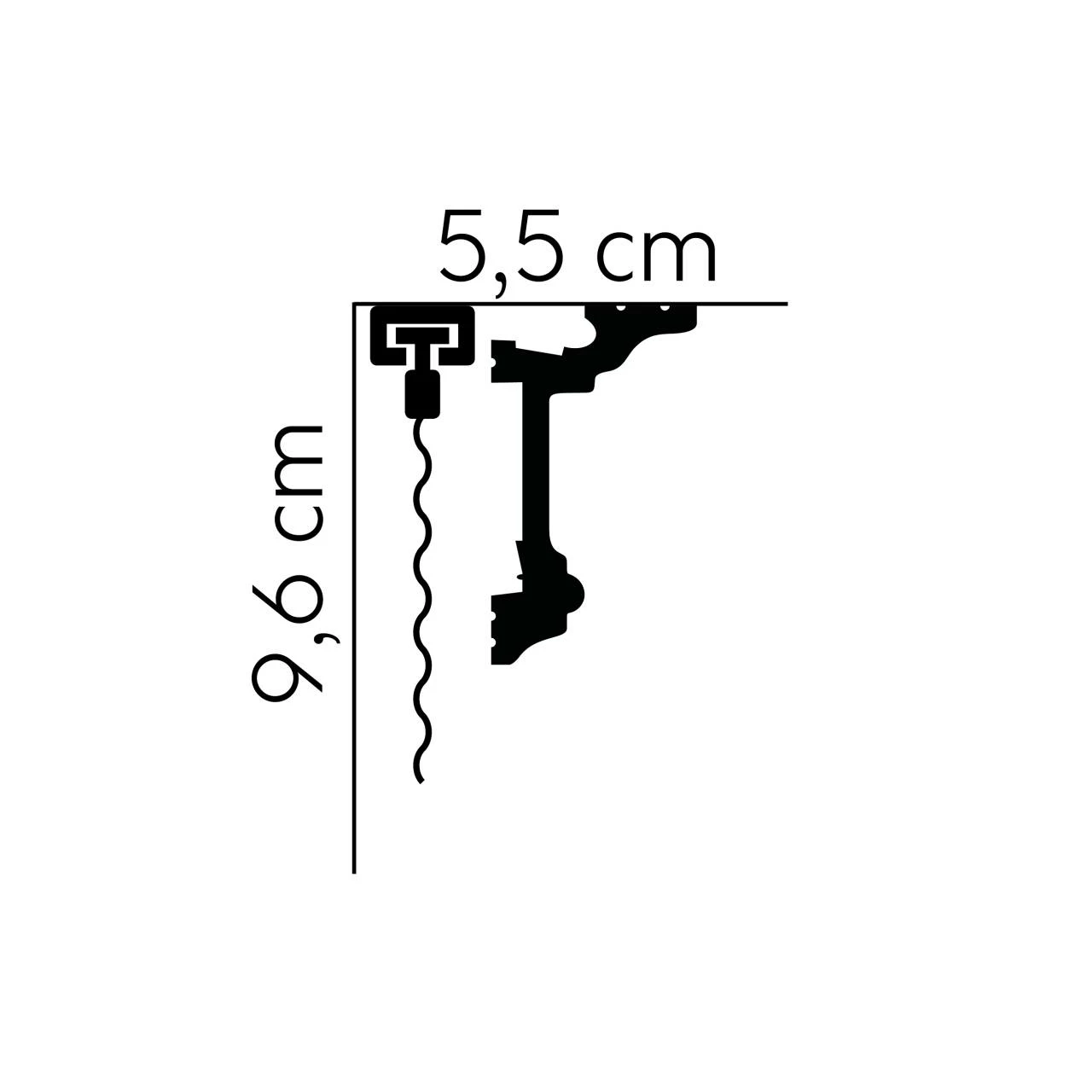 Mardom Deckenleiste MD137 Polyforce 55 X 96 X 2000 Mm Weiß Vorhangleiste Lichtleiste 4 Mardom Deckenleiste MD137 Polyforce 55 X 96 X 2000 Mm Weiß Vorhangleiste Lichtleiste – Bild 2