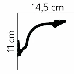Mardom Deckenleiste MD156 Polyforce 145 X 110 X 2000 Mm Weiß Stuckleiste Lichtleiste -Profistuck Verkäufe MD156 04 1280x1280