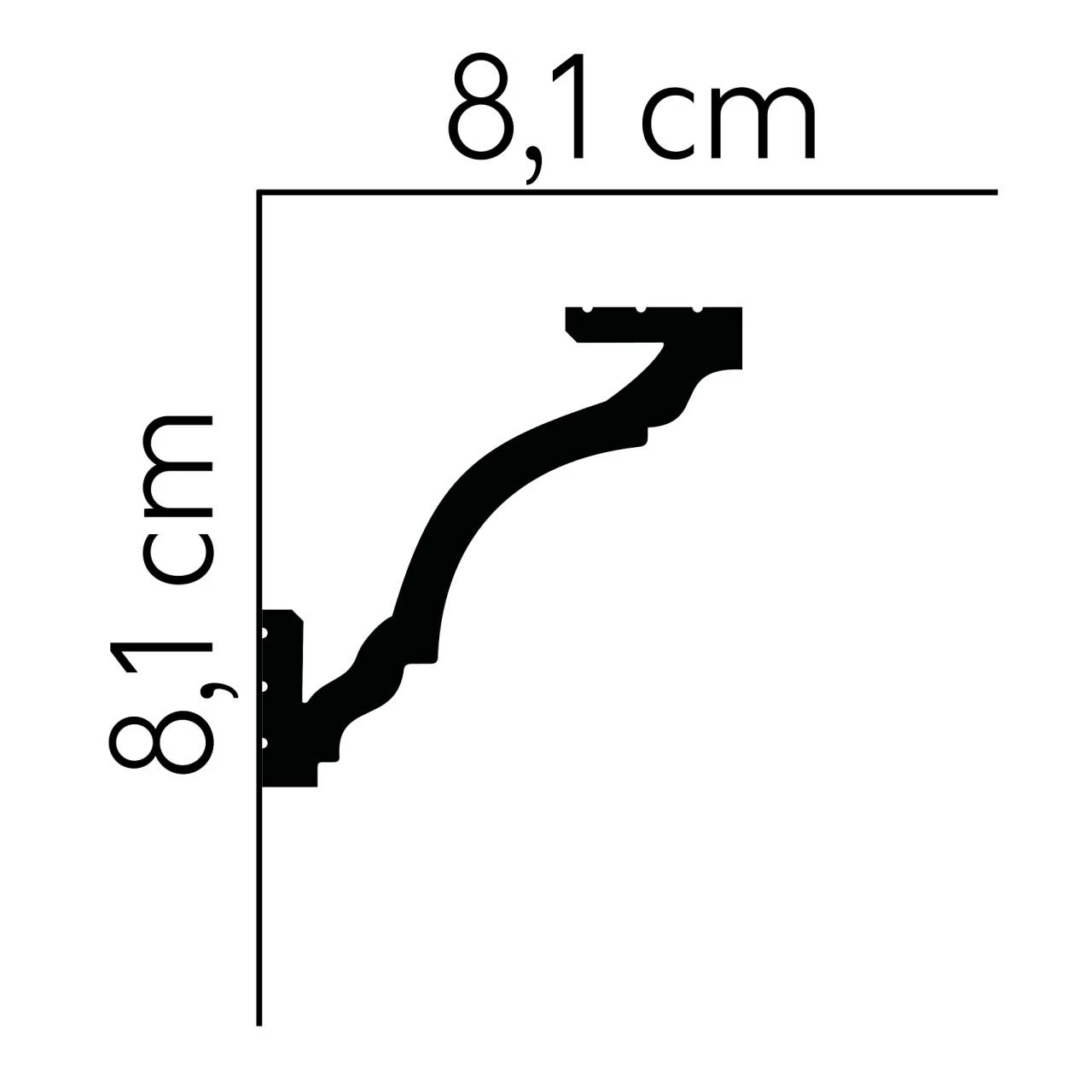 Mardom Deckenleiste MD213 Polyforce 81 X 81 X 2000 Mm Weiß Stuckleiste 6 Mardom Deckenleiste MD213 Polyforce 81 X 81 X 2000 Mm Weiß Stuckleiste – Bild 4