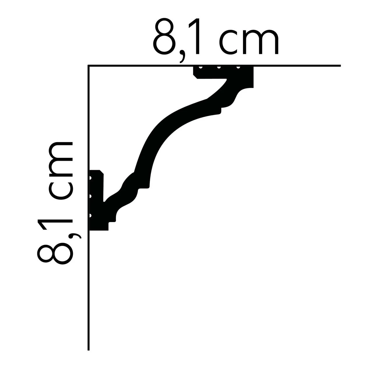 Mardom Deckenleiste MD213 Polyforce 81 X 81 X 2000 Mm Weiß Stuckleiste 8 Mardom Deckenleiste MD213 Polyforce 81 X 81 X 2000 Mm Weiß Stuckleiste – Bild 6