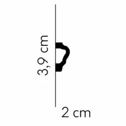 PROVISTON | Zierleiste "NE255" | 20 X 39 X 2000 Mm | Weiß | Wandleiste | Wanddekoration | Hochwertig -Profistuck Verkäufe MD255 2 1280x1280