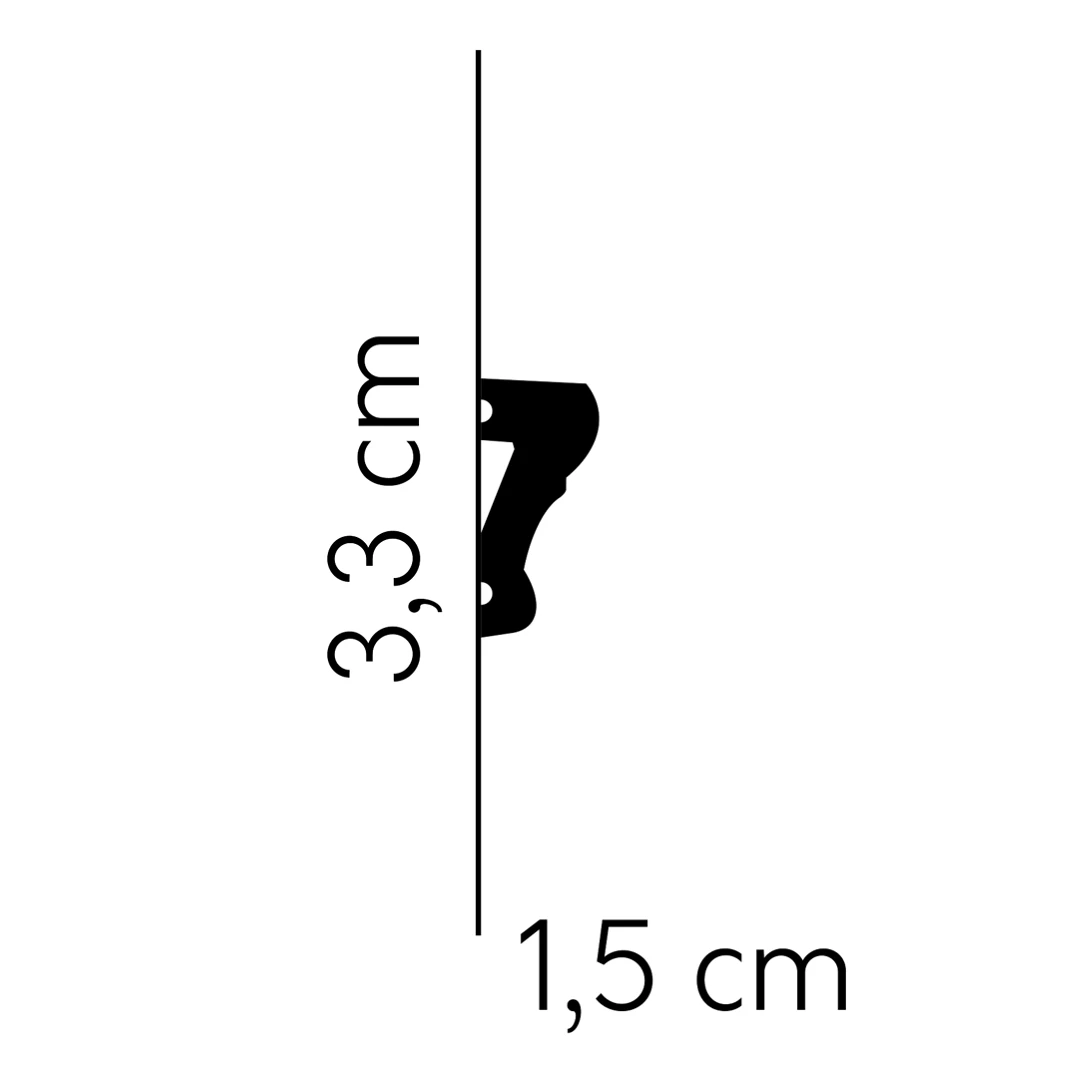 PROVISTON Zierleiste "NE318" 15 X 33 X 2000 Mm Weiß Wandleiste Wanddekoration Hochwertig 4 PROVISTON Zierleiste "NE318" 15 X 33 X 2000 Mm Weiß Wandleiste Wanddekoration Hochwertig – Bild 2