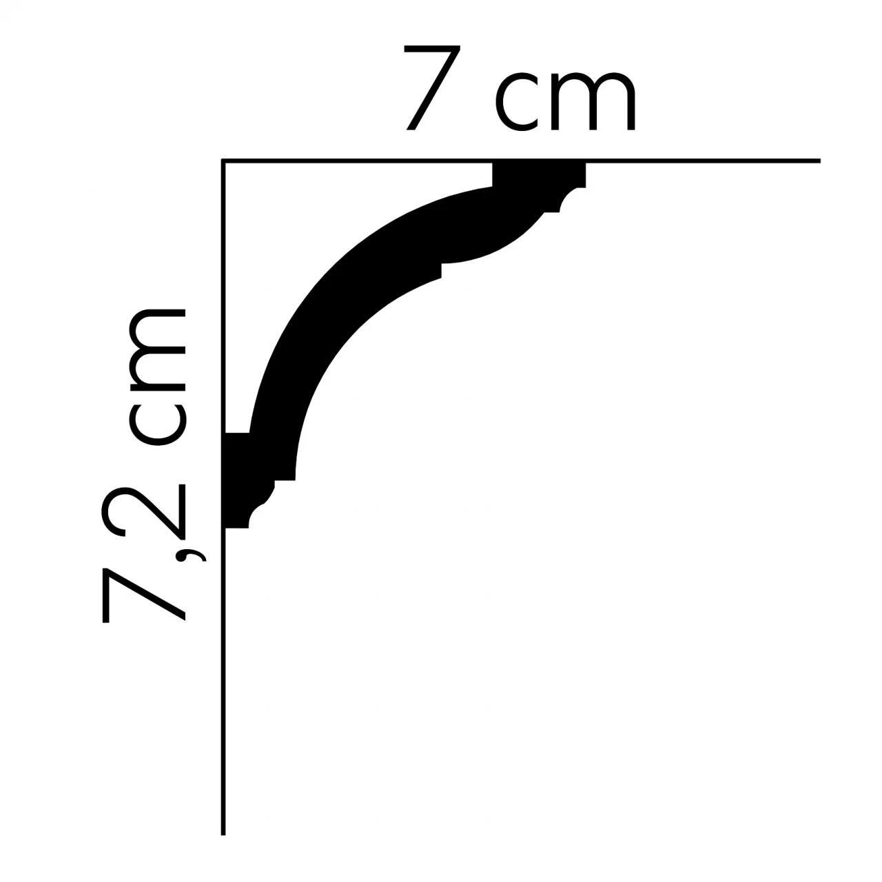PROVISTON | Stuckleiste "NE367" | 72 X 72 X 2000 Mm | Weiß | Deckenleiste | Lichtleiste | Klassisch 4 PROVISTON | Stuckleiste "NE367" | 72 X 72 X 2000 Mm | Weiß | Deckenleiste | Lichtleiste | Klassisch – Bild 2
