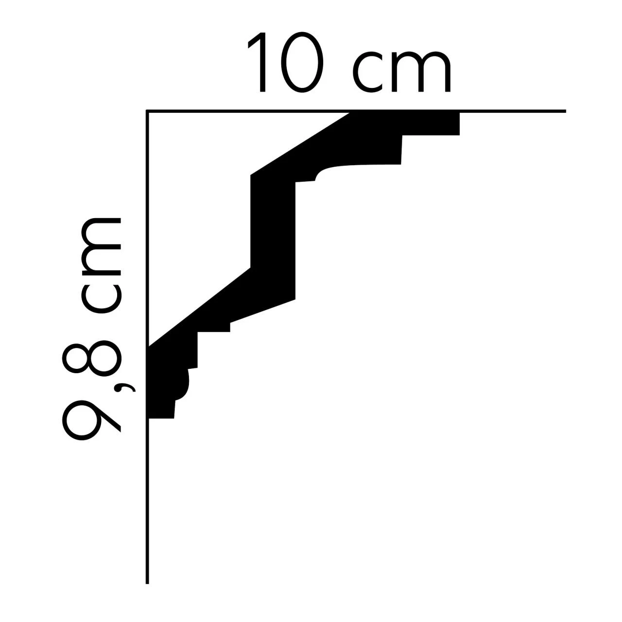 Mardom Deckenleiste MDA007 Profoam 100 X 98 X 2000 Mm Weiß Stuckleiste 4 Mardom Deckenleiste MDA007 Profoam 100 X 98 X 2000 Mm Weiß Stuckleiste – Bild 2
