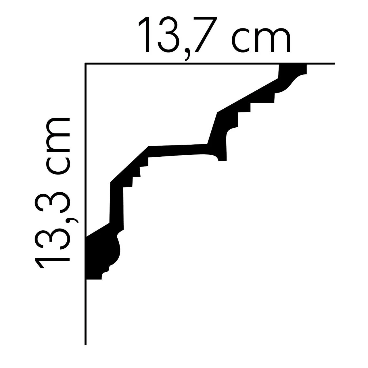 Mardom Deckenleiste MDA067 Profoam 137 X 133 X 2000 Mm Weiß Stuckleiste Klassisch 4 Mardom Deckenleiste MDA067 Profoam 137 X 133 X 2000 Mm Weiß Stuckleiste Klassisch – Bild 2