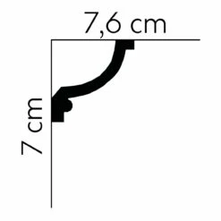 Mardom Deckenleiste MDA121 Profoam 76 X 70 X 2000 Mm Weiß Stuckleiste Bauchig -Profistuck Verkäufe MDA121 02 1280x1280