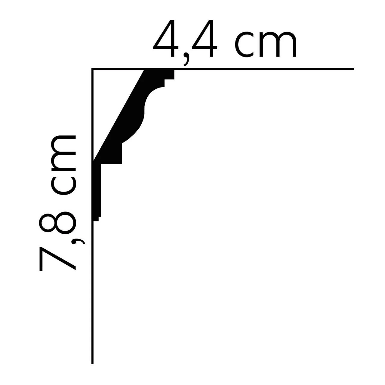Mardom Deckenleiste MDA212 Profoam 44 X 78 X 2000 Mm Weiß Stuckleiste Jugendstil 4 Mardom Deckenleiste MDA212 Profoam 44 X 78 X 2000 Mm Weiß Stuckleiste Jugendstil – Bild 2