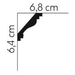 Mardom Deckenleiste MDB064 Profoam 68 X 64 X 2000 Mm Weiß Stuckleiste -Profistuck Verkäufe MDB064 02 1280x1280