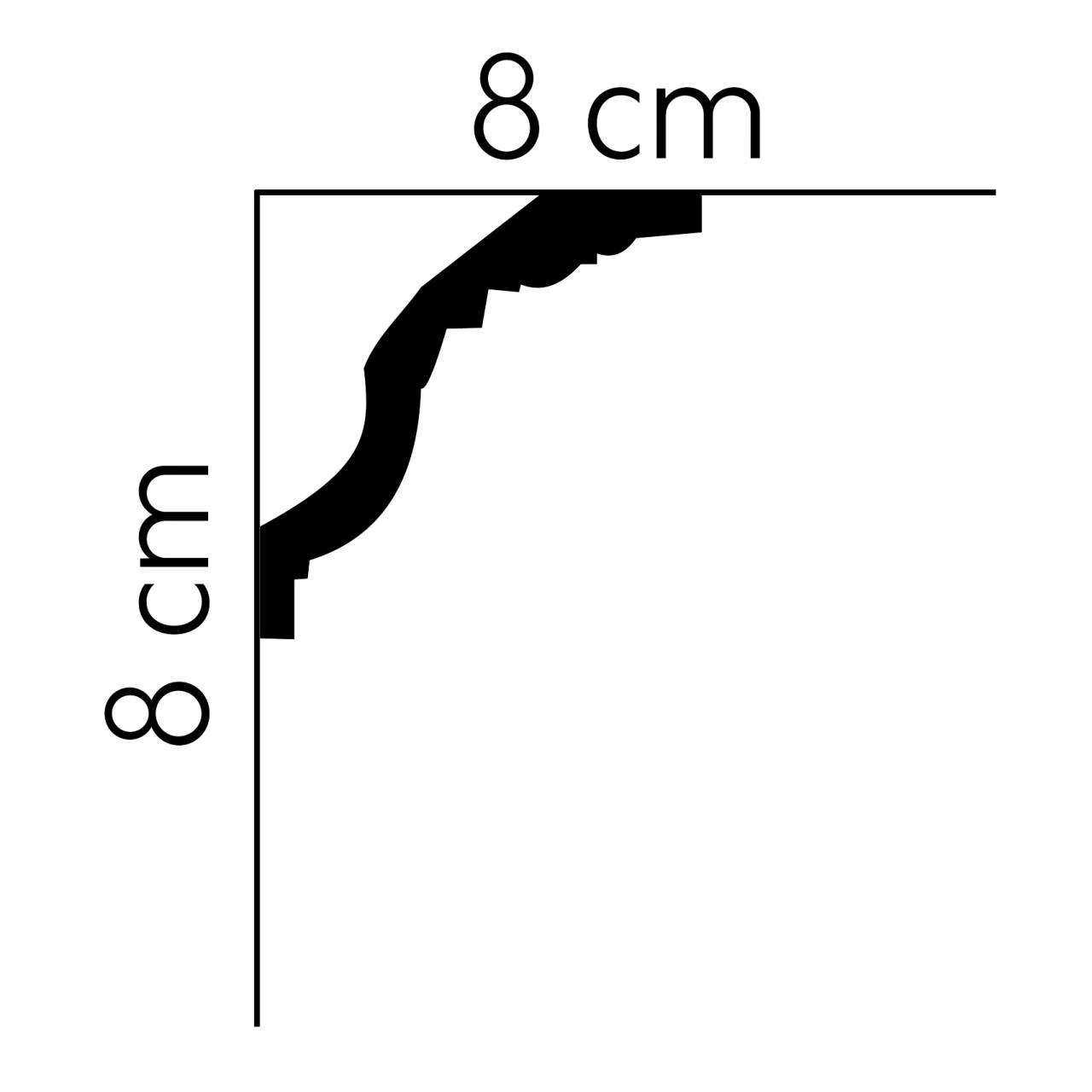 Mardom Deckenleiste MDB102 Profoam 80 X 80 X 2000 Mm Weiß Stuckleiste Modern 4 Mardom Deckenleiste MDB102 Profoam 80 X 80 X 2000 Mm Weiß Stuckleiste Modern – Bild 2