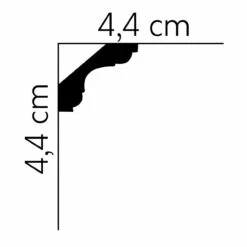 Mardom Deckenleiste MDB112 Profoam 44 X 44 X 2000 Mm Weiß Sehr Kleine Stuckleiste -Profistuck Verkäufe MDB112 02 1280x1280