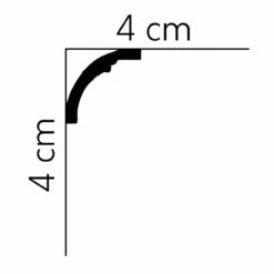 Mardom Deckenleiste MDB136 Profoam 40 X 40 X 2000 Mm Weiß Stuckleiste Mini -Profistuck Verkäufe MDB136 02 1280x1280