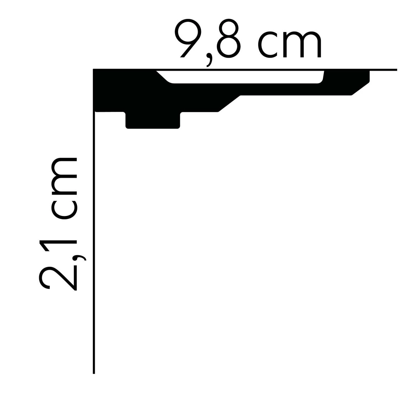 Mardom Deckenleiste MDB165 Profoam 98 X 21 X 2000 Mm Weiß Stuckleiste Dünn 4 Mardom Deckenleiste MDB165 Profoam 98 X 21 X 2000 Mm Weiß Stuckleiste Dünn – Bild 2
