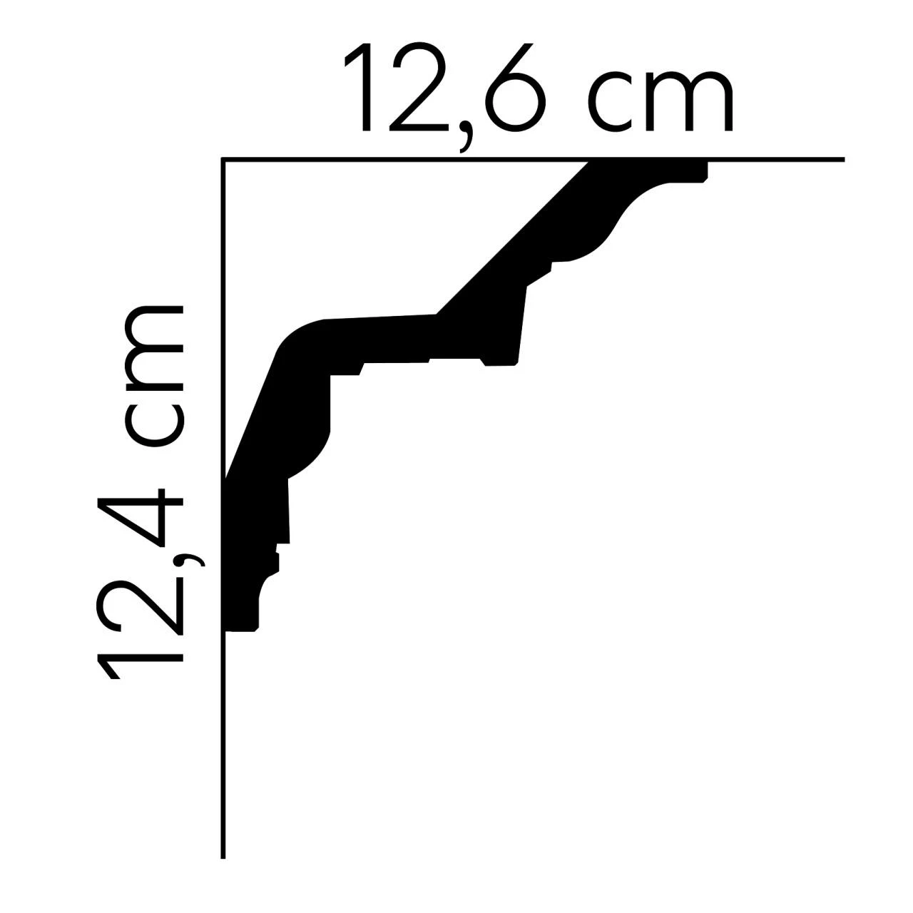 Mardom Deckenleiste MDB169 Profoam 126 X 124 X 2000 Mm Weiß Stuckleiste 4 Mardom Deckenleiste MDB169 Profoam 126 X 124 X 2000 Mm Weiß Stuckleiste – Bild 2