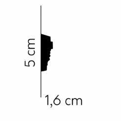 Mardom Wandleiste MDC255 Profoam 16 X 50 X 2000 Mm Weiß Zierleiste Jugendstil -Profistuck Verkäufe MDC255 02 1280x1280