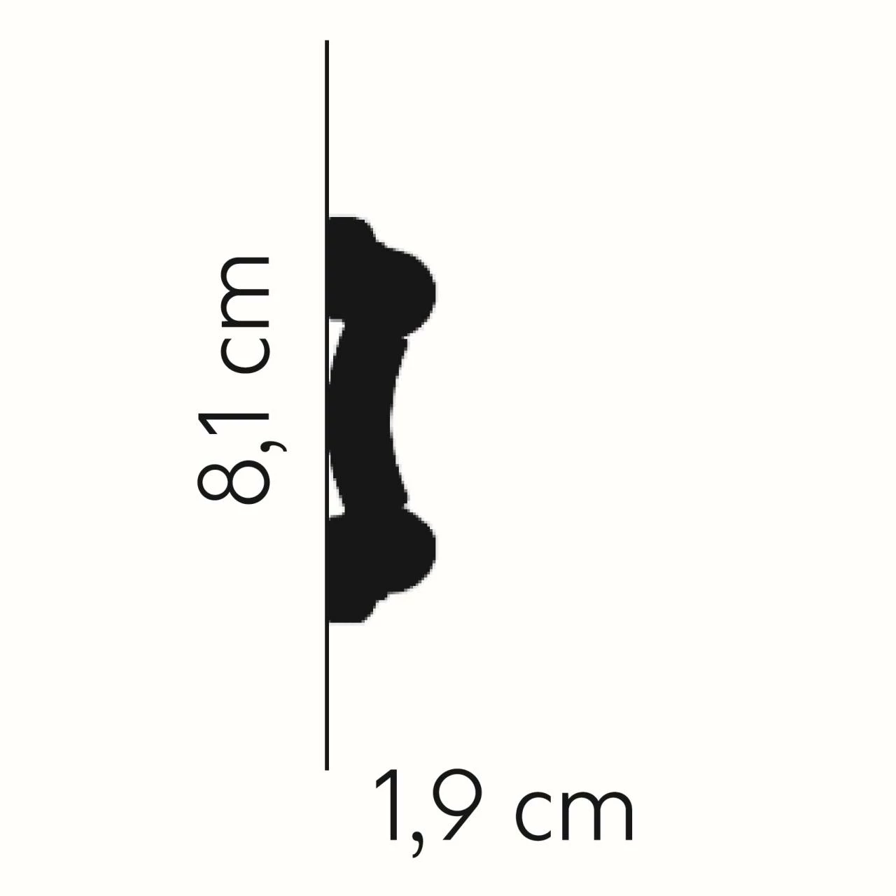 Mardom Wandleiste MDD339 Profoam 19 X 81 X 2000 Mm Weiß Zierleiste Modern 4 Mardom Wandleiste MDD339 Profoam 19 X 81 X 2000 Mm Weiß Zierleiste Modern – Bild 2