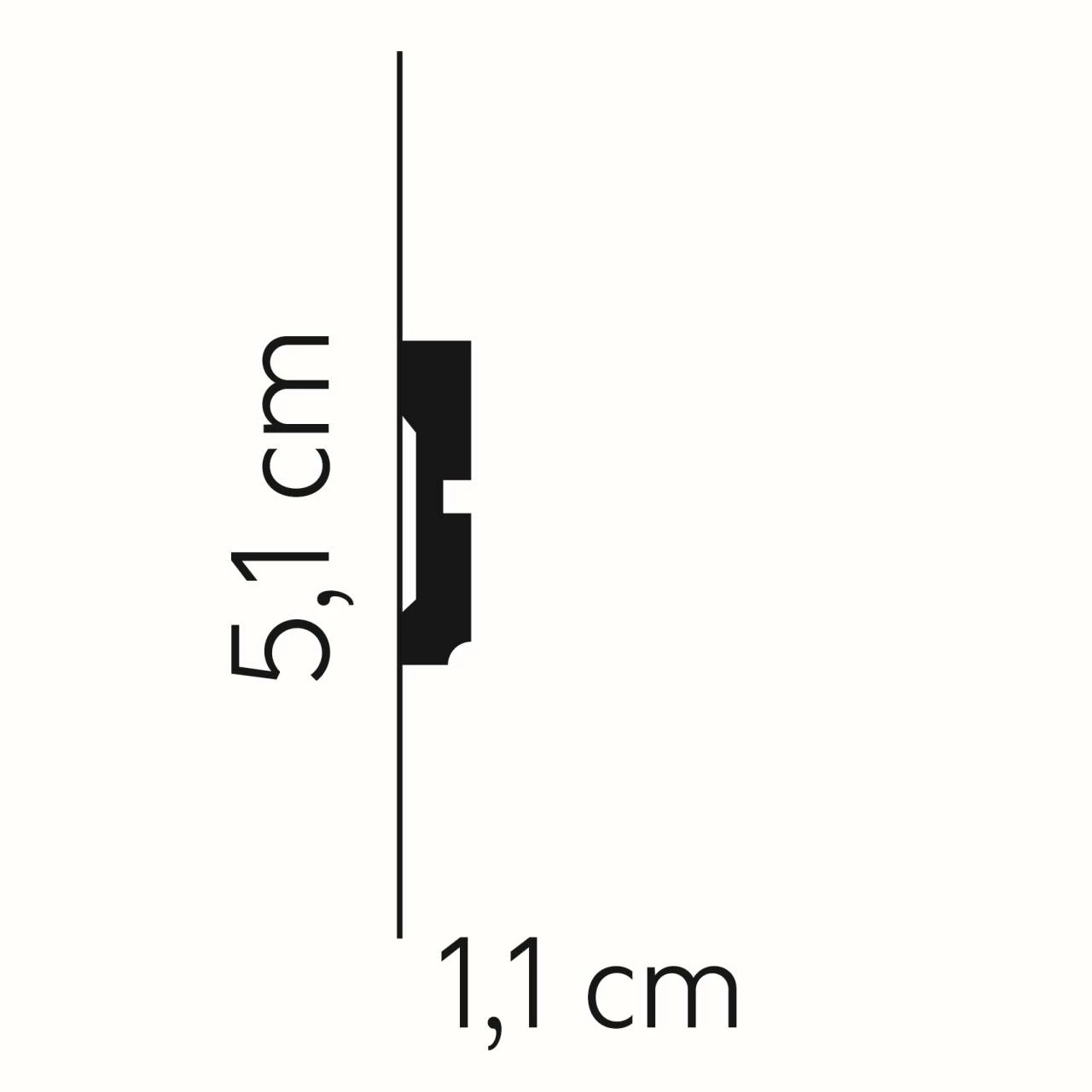 Mardom Wandleiste MDD414 Profoam 11 X 51 X 2000 Mm Weiß Zierleiste Schlicht 4 Mardom Wandleiste MDD414 Profoam 11 X 51 X 2000 Mm Weiß Zierleiste Schlicht – Bild 2