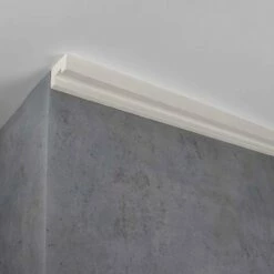 PROVISTON | Gipsleiste "ML-73" | Echter Gipsstuck | 47 X 33 X 1000 Mm | Lichtleiste | Stuckleiste