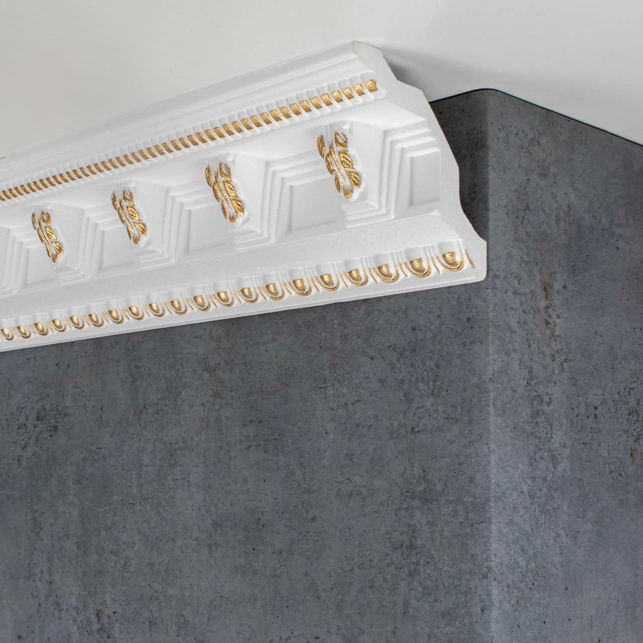 Marbet | Stuckleiste "B-22" GOLD | Styropor Deckenleiste | 96 X 98 X 2000 Mm | Polystyrol Leiste 5 Marbet | Stuckleiste "B-22" GOLD | Styropor Deckenleiste | 96 X 98 X 2000 Mm | Polystyrol Leiste – Bild 3