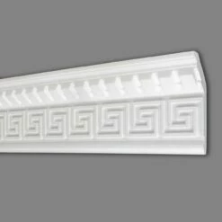 Marbet | Stuckleiste "B-25" | Styropor Deckenleiste | 37 X 100 X 2000 Mm | Polystyrol Leiste | Weiß