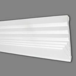 Marbet | Stuckleiste "B-38" | Styropor Deckenleiste | 70 X 136 X 2000 Mm | Polystyrol Leiste | Weiß