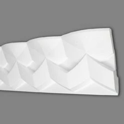 Marbet | Stuckleiste "B-41" | Styropor Deckenleiste | 47 X 121 X 2000 Mm | Polystyrol Leiste | Weiß