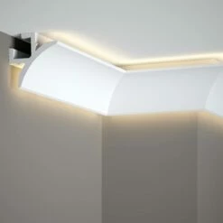 Mardom Lichtleiste "QL002" PolyForce 86 X 86 X 2000 Mm Weiß Deckenleiste Stuckleiste