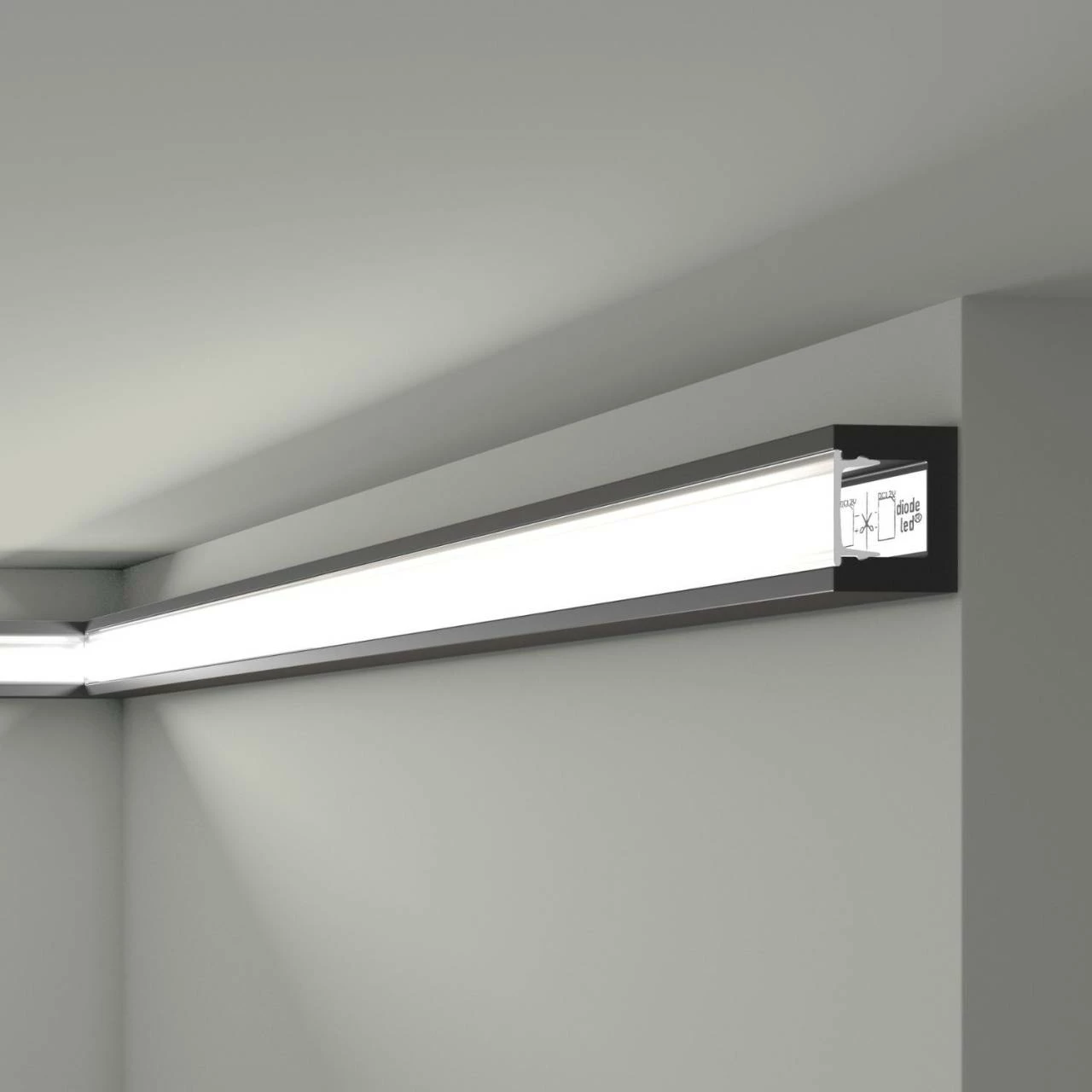 NMC | Lichtleiste | IL12 WALLSTYL® | Polystyrol | 20 X 25 X 2000 Mm | Schwarz | Zierleiste 5 NMC | Lichtleiste | IL12 WALLSTYL® | Polystyrol | 20 X 25 X 2000 Mm | Schwarz | Zierleiste – Bild 3