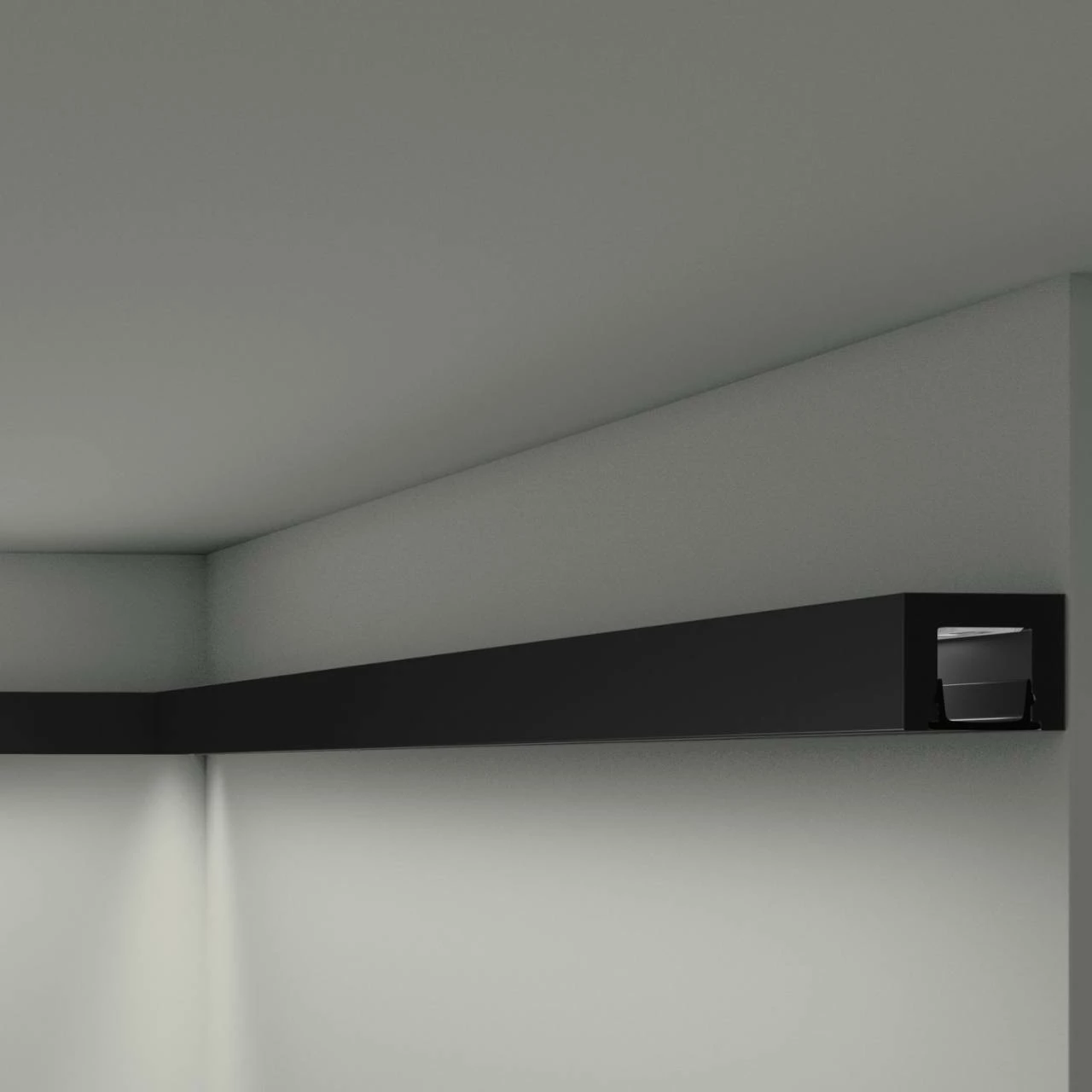 NMC | Lichtleiste | IL12 WALLSTYL® | Polystyrol | 20 X 25 X 2000 Mm | Schwarz | Zierleiste 6 NMC | Lichtleiste | IL12 WALLSTYL® | Polystyrol | 20 X 25 X 2000 Mm | Schwarz | Zierleiste – Bild 4